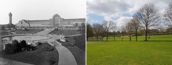 Crystal Palace London then and now