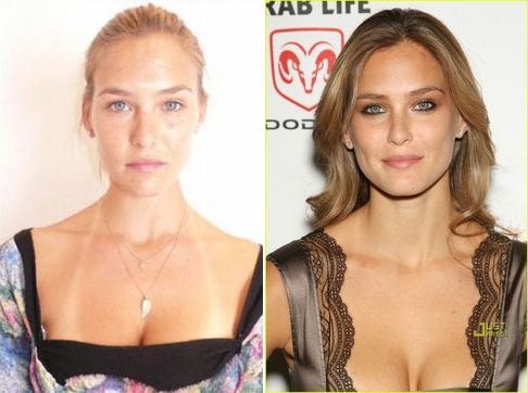 Bar Rafaeli Before and After Makeup Looks Slightly Better With Makeup