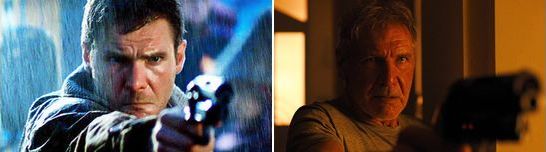 Blade Runner 2049 and original Harrison Ford Before and After